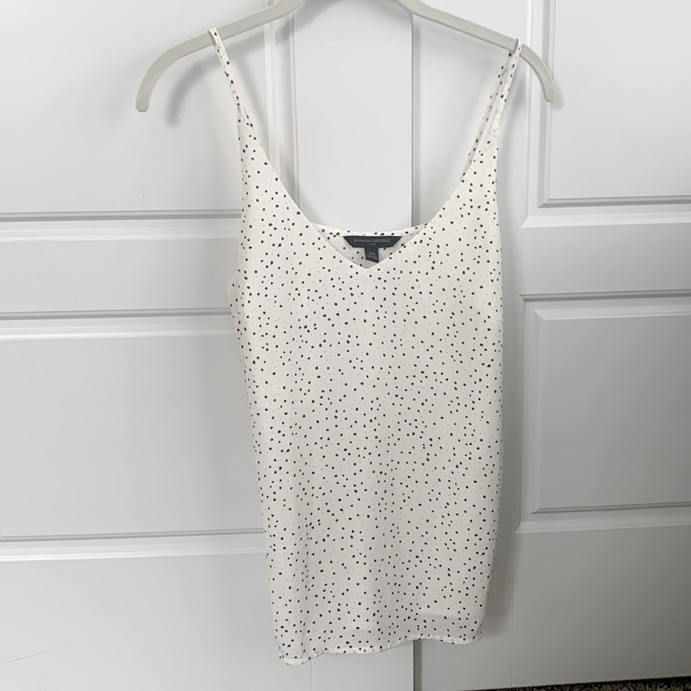 Banana Republic Classic Camisole White spot print size XS